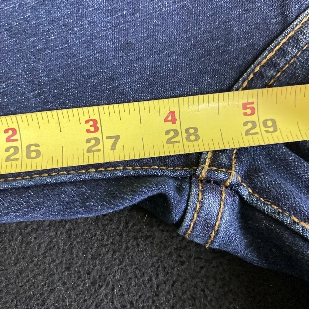 Levi's Womens Blue 721 High Rise Skinny Dark Wash Denim Pockets Jeans Size 30